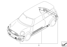 Pakiet aerodynamiczny JCW (03_1139) dla MINI Clubman R55 Coop.S JCW Clubman ECE