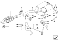 Układ wydechowy tylny (18_0514) dla BMW 7' E65 760i Lim USA