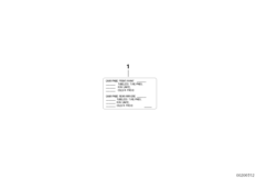 Tabliczka inf. dot. ogumienia USA/CAN (71_0651) dla BMW R 1150 R 01 (0429,0439) ECE