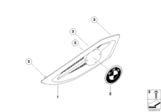 Podstawa emblematu (46_1241) dla BMW K 1300 GT (0538,0539) ECE