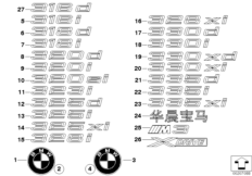 Emblematy / Ciągi napisów (51_5849) dla BMW 3' E90 LCI 320d Lim ECE