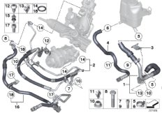 Hydr. układ kier./przewody oleju (32_1836) dla BMW 7' F02 760Li Lim ECE