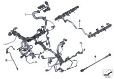 Wiązka przewodów silnika (12_1539) dla BMW 7' F01 750i Lim ECE