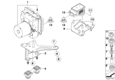 Agregat hydr. DXC/Mocowanie/Czujniki (34_1376) dla BMW X3 E83 LCI X3 2.0i SAV ECE