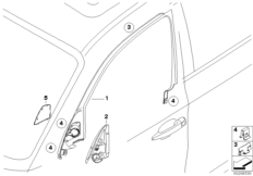 Mechanizm szyby drzwi przednich (51_5439) dla BMW 1' E87 LCI 116i 2.0 5-d ECE