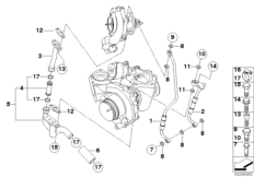 Dopływ oleju, turbosprężarka (11_4442) dla BMW X1 E84 X1 23dX SAV ECE