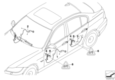 Wiązki kabli drzwi (61_1945) dla BMW 3' E91 LCI 318i Tou ECE