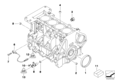 Skrzynia korbowa cylind./Elementy dod. (11_3082) dla MINI Cabrio R52 Cooper S Cabrio ECE