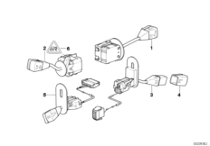 Przełącznik biegów na kolumnie kierown. (61_4885) dla BMW 3' E36 325td Lim ECE