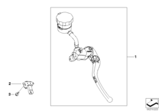 Handbrake control assembly (32_1844) dla BMW S 1000 RR 10 (0507,0517) USA