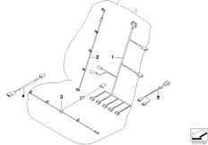 Dodatkowe zest. kabli siedzenia (61_2591) dla BMW X6 E71 X6 35iX SAC USA
