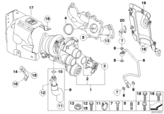 Turbosprężarka ze smarowaniem (11_3944) dla MINI Cabrio R57 Cooper S Cabrio ECE