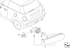 Tylna lampa przeciwmgłowa (63_0997) dla MINI Cabrio R57 Cooper S Cabrio ECE