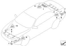 Park Distance Control (PDC) (66_0251) dla BMW 5' E60 LCI 530xi Lim ECE