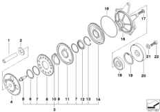 Wolne koło rozrusznika prądnicy (11_3892) dla BMW K 1300 GT (0538,0539) ECE