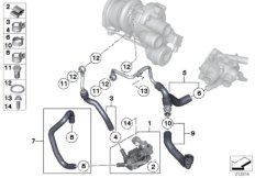 Układ chłodzenia-turbosprężarka (11_4553) dla MINI Paceman R61 Cooper S ALL4 Paceman ECE
