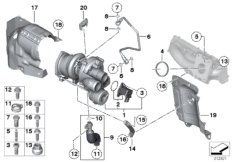 Turbosprężarka ze smarowaniem (11_4558) dla MINI Paceman R61 Cooper S Paceman ECE