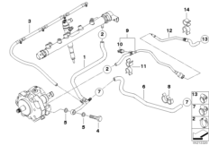 Przewody paliwa/Elementy mocujące (13_1135) dla BMW X3 E83 LCI X3 2.0d SAV ECE