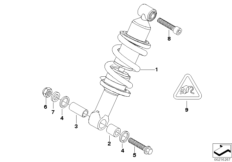 Kolumna amortyzatora, przednia (31_0699) dla BMW K 1200 R Sport (0585,0595) ECE