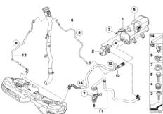 Filtr z węglem aktywnym/Odp. paliwa (16_0619) dla BMW 3' E92 LCI 328i Cou USA
