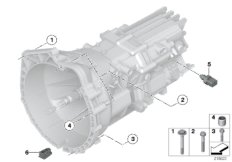 Skrzynia bieg., mocowanie/Elementy dod. (23_0998) dla BMW 3' E90 LCI 328i Lim USA