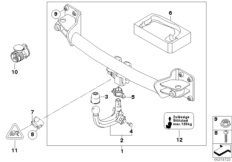 Hak holowniczy ze zdejmowaną głowicą (71_0424) dla BMW X5 E70 X5 4.8i SAV ECE