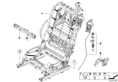 Fotel przed., rama fotela/oparcia (52_3371) dla BMW 3' E93 LCI 320d Cab ECE