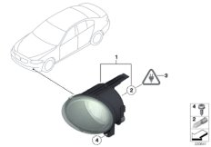 Lampa przeciwmgłowa (63_1254) dla BMW 5' F11 530i Tou ECE