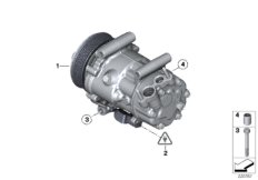 RP sprężarka klimatyzacji (64_1537) dla MINI Cabrio R57 LCI Coop.S JCW Cabrio ECE