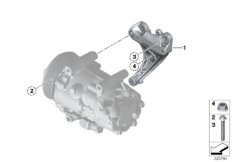 Elementy mocujące sprężarkę klimatyzacji (64_1538) dla MINI Cabrio R57 Cooper S Cabrio ECE