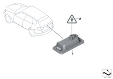 Diodowe podświetlenie rejestracji (63_1112) dla BMW X1 E84 X1 20dX SAV ECE