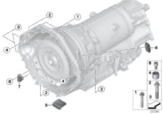 Skrzynia bieg., mocowanie/Elementy dod. (24_1235) dla BMW 6' F13 LCI 650iX Cou USA
