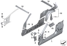 Szkielet boczny (41_2092) dla BMW 6' F12 LCI M6 Cab ECE