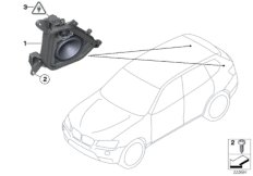 Poj. części głośnika słupka D (65_2196) dla BMW X3 F25 X3 28iX SAV USA