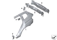 Ściana boczna/Okładzina tylna (41_2107) dla BMW X3 F25 X3 35iX SAV ECE