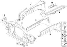 Konstrukcja przednia, poj. części (41_1369) dla MINI Cabrio R52 Cooper S Cabrio USA