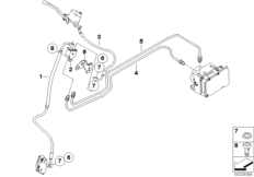 Przewód hamulcowy przedni ABS (34_1628) dla BMW G 650 Xcountry 07 (0164,0194) ECE