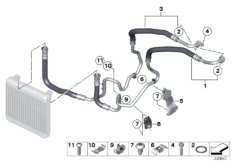 Przewód chłodnicy oleju silnikowego (17_0574) dla BMW 5' F07 GT 535iX Gra USA