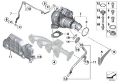 Turbosprężarka ze smarowaniem (11_4742) dla MINI R56 LCI Cooper D 2.0 3-drzwiowy ECE
