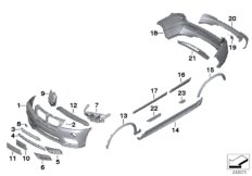 Doposażenie - pakiet aerodynamiczny M (03_0776) dla BMW X3 F25 X3 28iX SAV USA