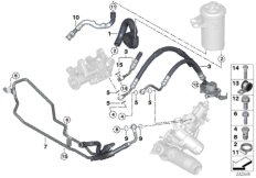Hydr. układ kier./przewody oleju (32_1818) dla BMW X6 E71 X6 35dX SAC ECE