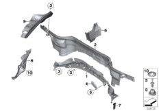 Elementy dod. przedziału silnika (51_6302) dla MINI Cabrio R57 LCI Cooper S Cabrio ECE