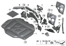 Izolacja dźwiękowa z przodu I (51_7119) dla BMW 7' F04 Hybrid Hybrid 7 Lim USA