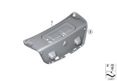 Obudowa pokrywy bagażnika (51_7131) dla BMW 7' F02 LCI 730Ld Lim ECE