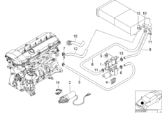 Zawór pompy węży wodnych (64_0994) dla BMW 5' E39 540i Tou USA
