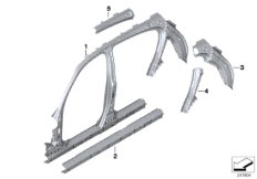 Szkielet boczny, środek (41_2156) dla BMW 1' F20 118i 5-d ECE