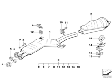 Układ wydechowy tylny (18_0214) dla BMW 5' E34 530i Tou ECE