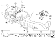 SCR Zbiornik/Elementy mocujące (16_0724) dla BMW 3' E90 LCI 335d Lim USA