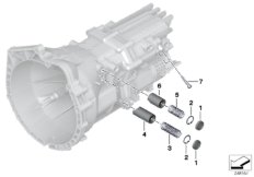 GS6-17DG Elementy zmiany biegów (23_1164) dla BMW 3' E90 LCI 316d Lim ECE