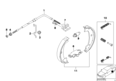 Hamulec postojowy/Szczęka hamulcowa (34_0991) dla BMW X5 E53 X5 3.0i SAV ECE